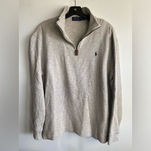 Men’s L Polo Ralph Lauren Half Zip Gray Pullover